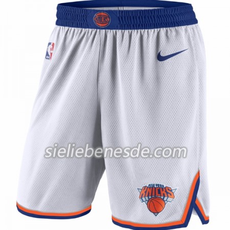New York Knick Weiß Nike Herren Kurze Hose Swingman